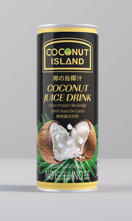 Coconut Island Coconut Juice Drink (Pack of 24 Cans) 🌴🥥